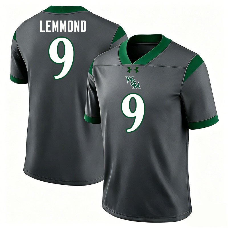 William & Mary Tribe #9 Isaiah Lemmond College Football Jerseys,Uniforms-Grey